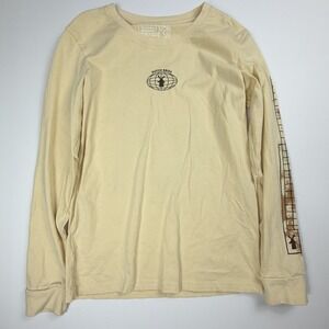 Dutch Bros Long Sleeve Graphic T Shirt Women's Small Beige Coffee Shop Tee